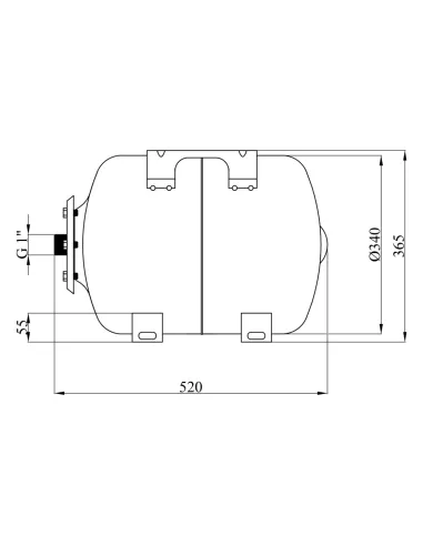 Гідроакумулятор горизонтальний Pumpman PMN-025008 50 літрів