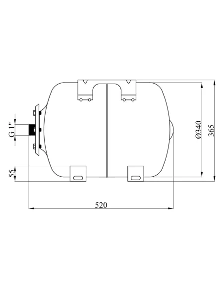 Гідроакумулятор горизонтальний Pumpman PMN-025008 50 літрів