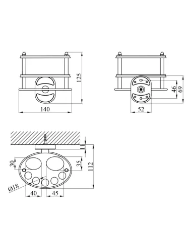 Держатель для зубных щеток и пасты Kroner KRM Elbe - ACG2918