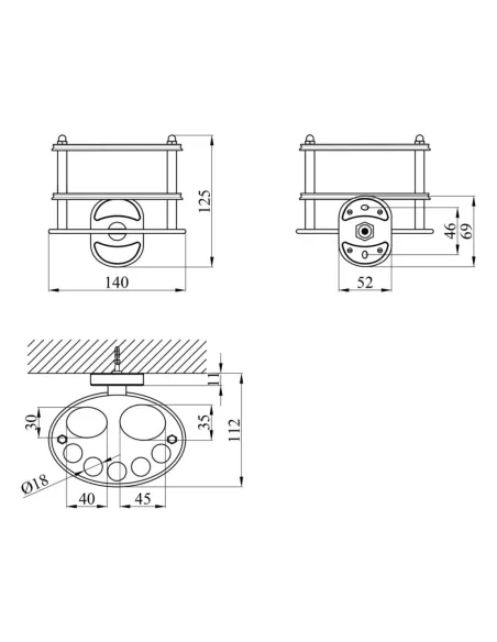 Держатель для зубных щеток и пасты Kroner KRM Elbe - ACG2918