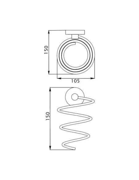 Тримач для фена Kroner KRM Elbe - ACC2928, хром
