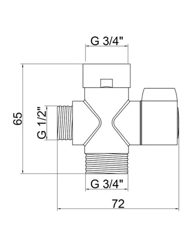 Дивертор для смесителя Kroner KRM - C951
