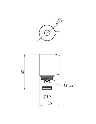 Дивертор для змішувача Kroner KRM - C955