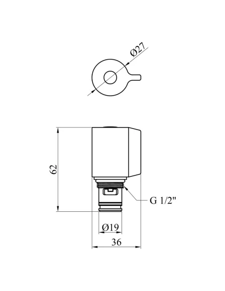 Дивертор для змішувача Kroner KRM - C955