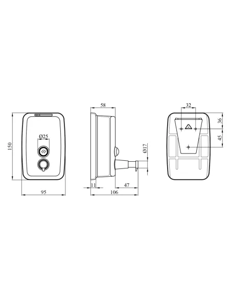 Дозатор жидкого мыла Kroner KRM Rizze - ACC405-5 для ванной