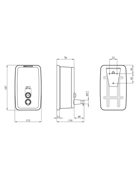 Дозатор рідкого мила Kroner KRM Rizze - ACC405-8 для ванної кімнати