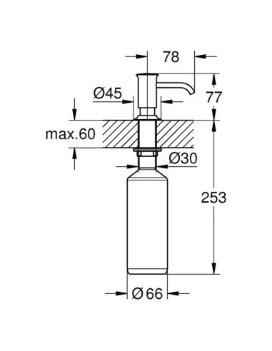 Дозатор миючого засобу Grohe Authentic 40537000 для кухонного миття