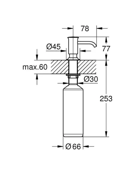 Дозатор миючого засобу Grohe Authentic 40537000 для кухонного миття