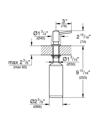 Дозатор миючого засобу Grohe Contemporary 40536000 для кухонного миття