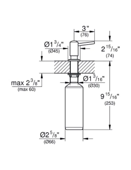 Дозатор миючого засобу Grohe Contemporary 40536000 для кухонного миття
