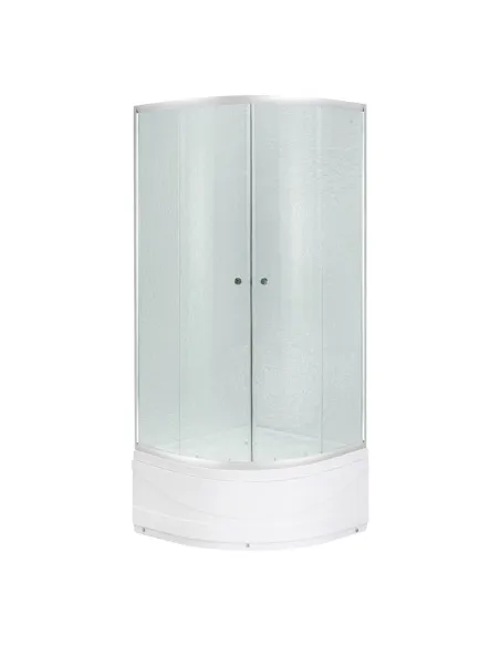 Душевая кабина с высоким поддоном Kroner KRP Eifel - Q.C.F.L. 90x90 см, полукруглая