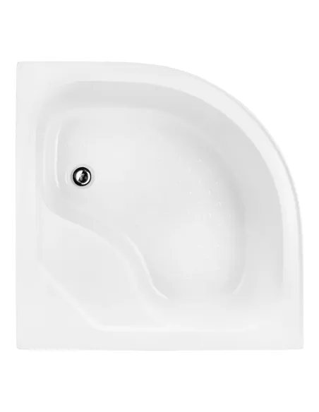 Душова кабіна з високим піддоном Kroner KRP Eifel - Q.C.F.L. 90x90 см, напівкругла