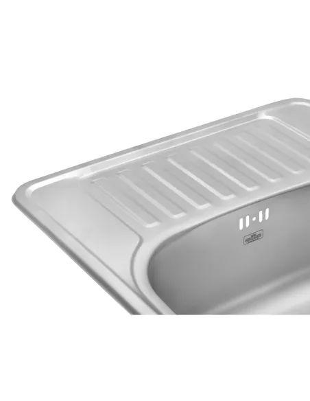 Мойка для кухни прямоугольная Kroner KRP Dekor - 5848 из нержавеющей стали