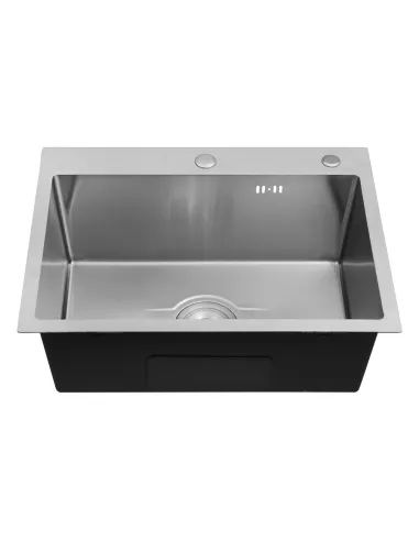 Мийка для кухні прямокутна Kroner KRP Derby - 5843HM ​​Brush з нержавіючої сталі