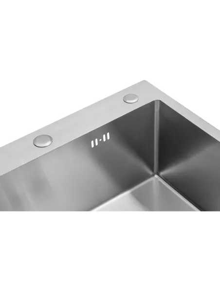 Мийка для кухні прямокутна Kroner KRP Derby - 5843HM ​​Brush з нержавіючої сталі