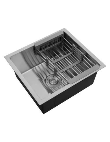 Мойка для кухни прямоугольная Kroner KRP Gebrstet - 4843HM из нержавеющей стали