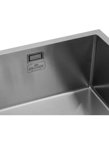 Мойка для кухни прямоугольная Kroner KRP Gebrstet - 4843HM из нержавеющей стали