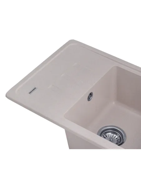 Мойка кухонная прямоугольная Kroner KRP Komposit COL - 6243, 620x430x200 мм песочная, из гранита