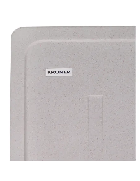 Мойка кухонная прямоугольная Kroner KRP Komposit COL - 6243, 620x430x200 мм песочная, из гранита