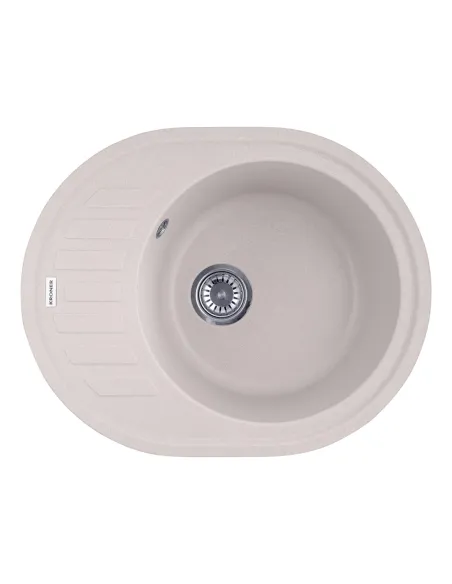 Мийка кухонна овальна Kroner KRP Komposit COL - 6250, 610х495х220 мм