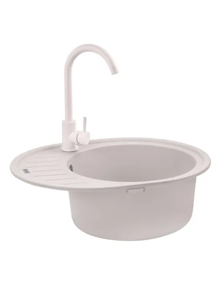 Мийка кухонна овальна Kroner KRP Komposit COL - 6250, 610х495х220 мм