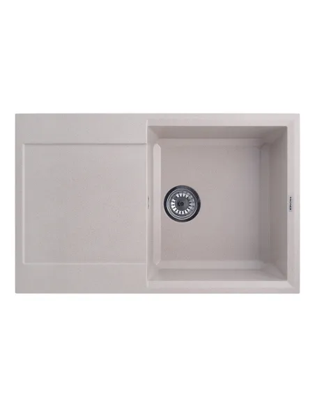 Мийка кухонна прямокутна Kroner KRP Komposit COL - 7850, 780x500x220 мм пісочне, з граніту