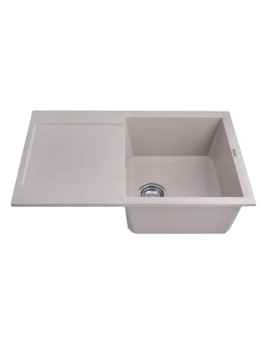 Мийка кухонна прямокутна Kroner KRP Komposit COL - 7850, 780x500x220 мм пісочне, з граніту