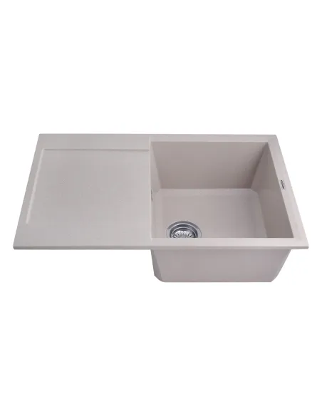 Мийка кухонна прямокутна Kroner KRP Komposit COL - 7850, 780x500x220 мм пісочне, з граніту