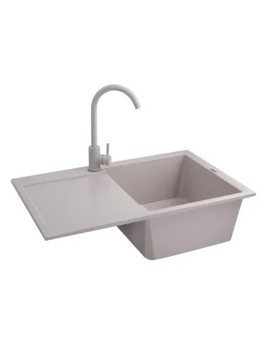 Мойка кухонная прямоугольная Kroner KRP Komposit COL - 7850, 780x500x220 мм песочная, из гранита