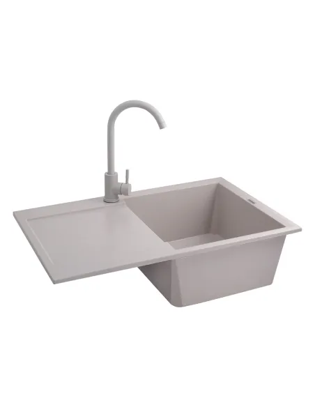 Мойка кухонная прямоугольная Kroner KRP Komposit COL - 7850, 780x500x220 мм песочная, из гранита