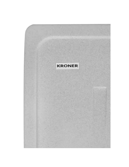 Мойка кухонная прямоугольная Kroner KRP Komposit GRA - 6243, 620x430x220 мм серая, из гранита