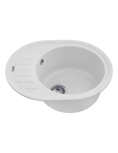 Мойка кухонная овальная Kroner KRP Komposit GRA - 6250, 610х495х220 мм