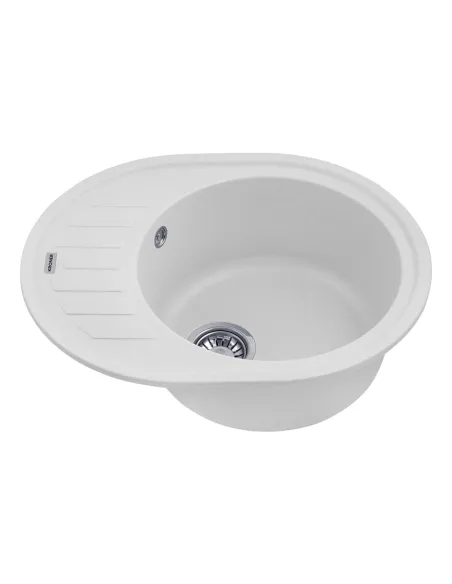 Мойка кухонная овальная Kroner KRP Komposit GRA - 6250, 610х495х220 мм