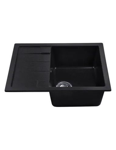Мийка кухонна прямокутна Kroner KRP Komposit GRB - 6550, 650x430x220 мм графіт