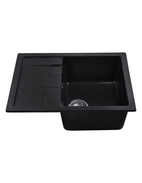 Мийка кухонна прямокутна Kroner KRP Komposit GRB - 6550, 650x430x220 мм графіт