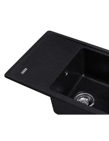 Мойка кухонная прямоугольная Kroner KRP Komposit SCH - 6243, 620x430x220 мм черная, из гранита
