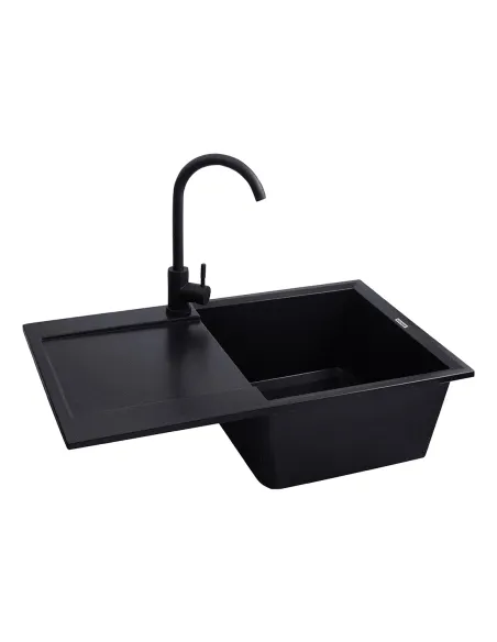 Мойка кухонная прямоугольная Kroner KRP Komposit SCH - 7850, 780x500x220 мм черная, из гранита