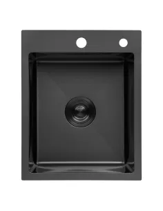 Мойка для кухни прямоугольная Kroner KRP PVD Schwarze - 4050HM из нержавеющей стали