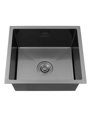 Мойка для кухни прямоугольная Kroner KRP Schwarze - 4843HM PVD из нержавеющей стали