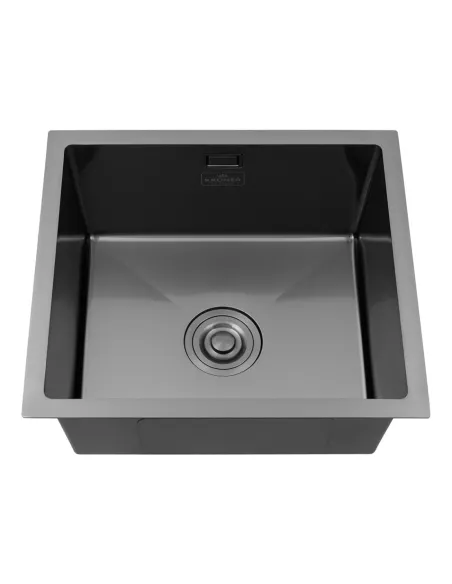 Мойка для кухни прямоугольная Kroner KRP Schwarze - 4843HM PVD из нержавеющей стали
