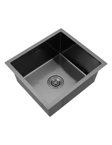 Мойка для кухни прямоугольная Kroner KRP Schwarze - 4843HM PVD из нержавеющей стали