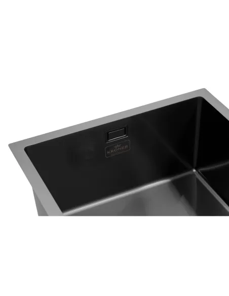 Мойка для кухни прямоугольная Kroner KRP Schwarze - 4843HM PVD из нержавеющей стали