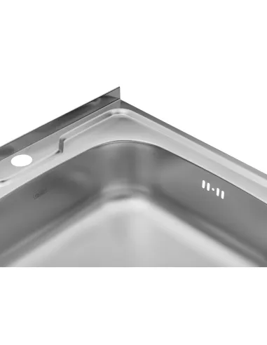 Мийка для кухні квадратна Kroner KRP Satin - 5050 з нержавіючої сталі