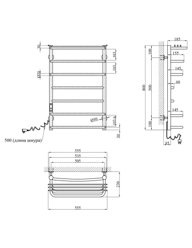 Сушки для рушників Kroner KRP Stern EL800x500-7