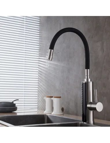 Смеситель для кухни с подогревом воды Kroner KRP Volt - ESG087RSS с дисплеем