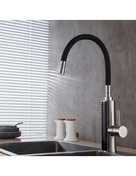 Смеситель для кухни с подогревом воды Kroner KRP Volt - ESG087RSS с дисплеем