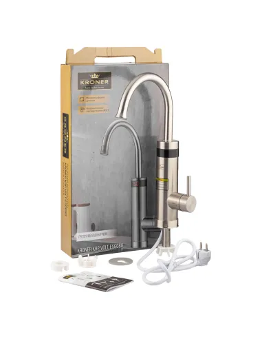 Смеситель для кухни с подогревом воды Kroner KRP Volt - ESG088 с дисплеем