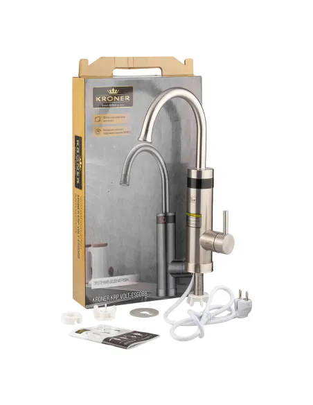 Смеситель для кухни с подогревом воды Kroner KRP Volt - ESG088 с дисплеем