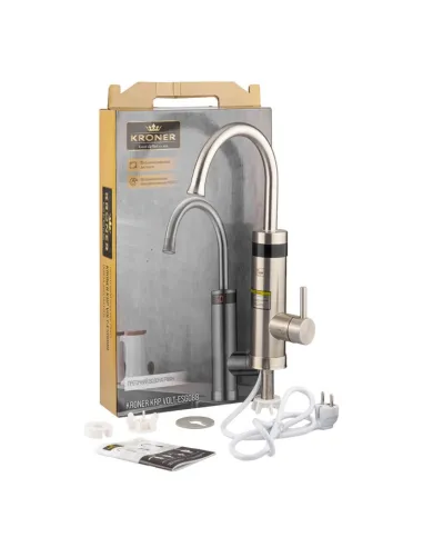 Смеситель для кухни с подогревом воды Kroner KRP Volt - ESG088 с дисплеем