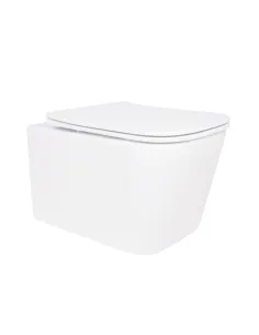 Унитаз Q-Tap Crow Ultra Quiet QT05335170W, 520х360х290 мм, безободковый, подвесной